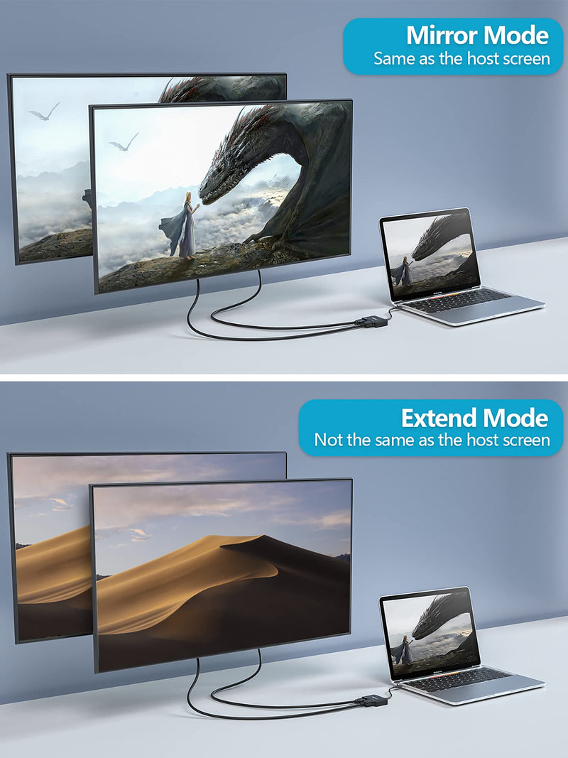 [Australia - AusPower] - USB C Video Adapter, Type C HDMI VGA Adapter 4K@60Hz, USB C VGA Adapter 1080P, Dockteck USB-C VGA Splitter for MacBook Pro/Air, iPad Pro/Air, Chromebook, Surface Pro/Go, Dell Xps, Pixelbook, Galaxy Black-4K@60Hz 