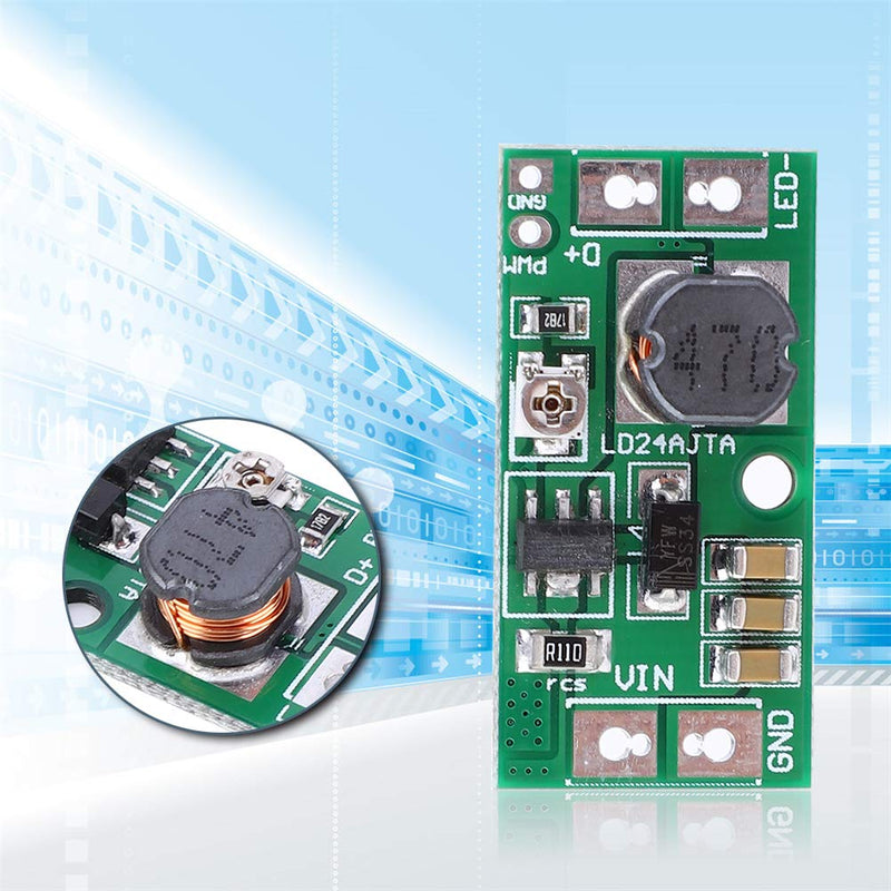 [Australia - AusPower] - LD24AJTA 2 PCS Adjustable LED Driver Board 20W DC6~25V LED PWM Controller DC-DC Step-Down Constant Current Converter 