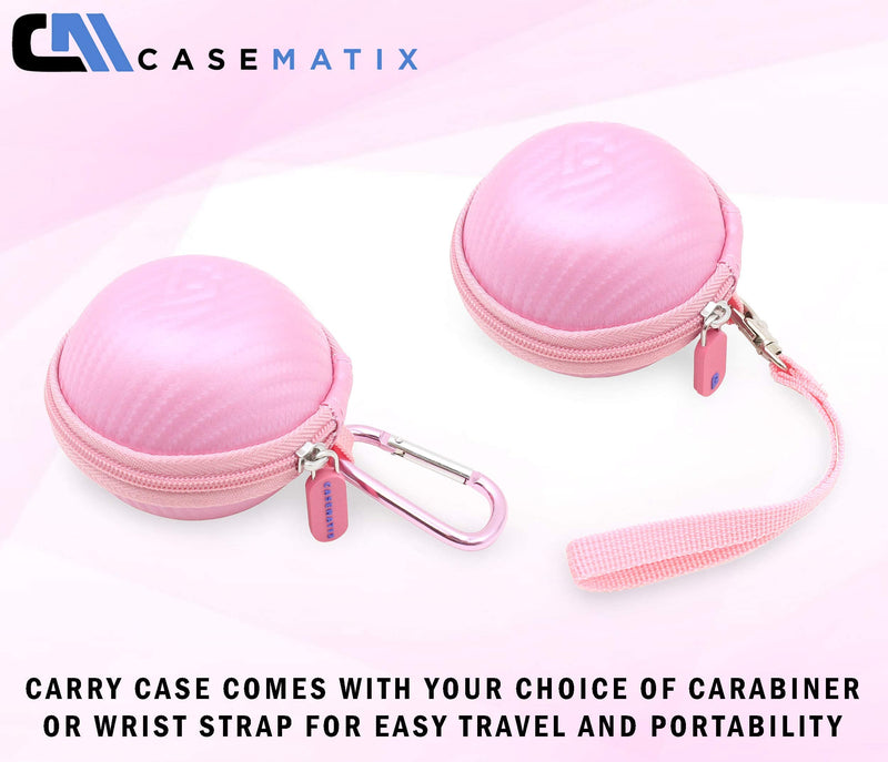 [Australia - AusPower] - CASEMATIX Carry Case Compatible with KidiZoom Smartwatch DX3, Verizon GizmoWatch 2 - Protective Travel Case with Accessory Pouch and Carabiner for Backpack, Includes Case Only (Pink) 