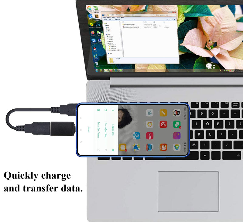 [Australia - AusPower] - AAOTOKK OTG Micro to USB Adapter, Aluminum Alloy Micro USB Male to USB 2.0 A Female OTG (On The Go) Adapter for Android Smartphone Tablets More USB and Micro Devices (2 Pack-Black) Black 