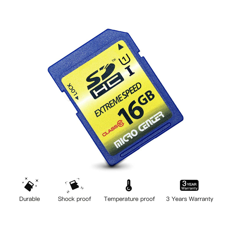[Australia - AusPower] - 16GB Class 10 SDHC Flash Memory Card Full Size SD Card USH-I U1 Trail Camera Memory Card by Micro Center (5 Pack) 16GB x 5 