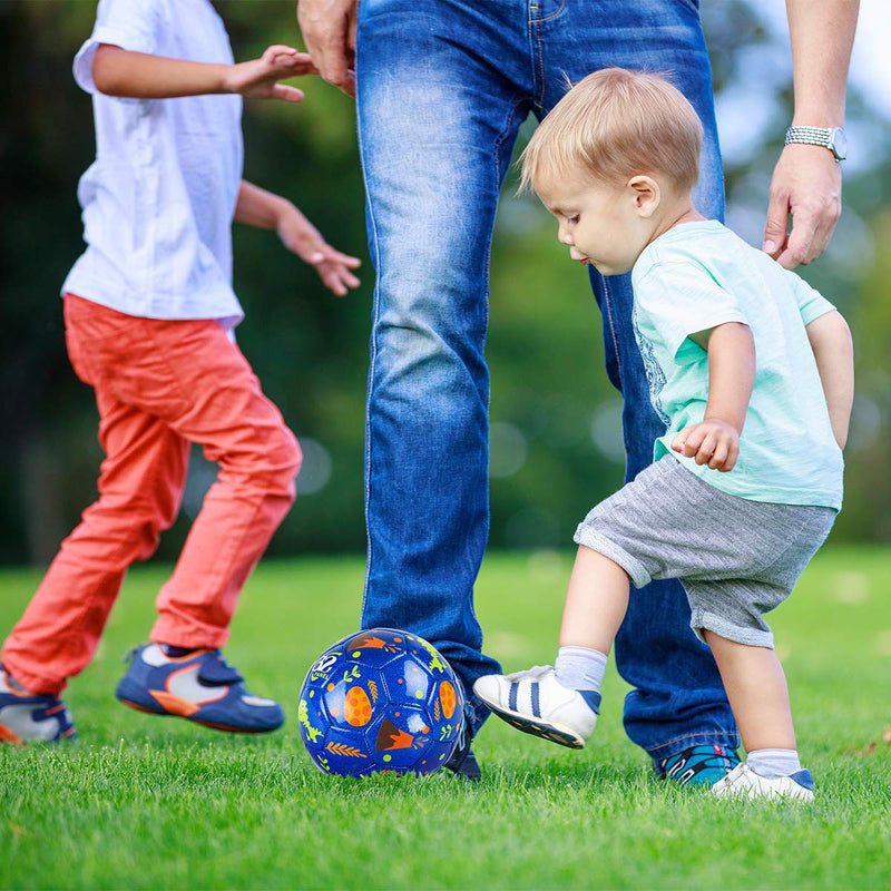 [Australia - AusPower] - Soccer Ball Size2 Size 3 Toddler Soccer Ball Cartoon Ball Baby Soccer Ball for Kids Years 3 4 5 6 7 8 9 10 Indoor Outdoor Blue Dinosaur 
