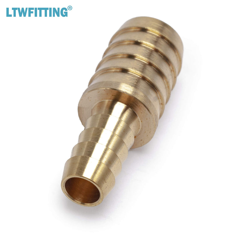 [Australia - AusPower] - LTWFITTING Brass Barb Hose Reducing Splicer Mender 3/8-Inch ID Hose x5/8-Inch ID Hose Fitting Air Water Fuel Boat(Pack of 5) 