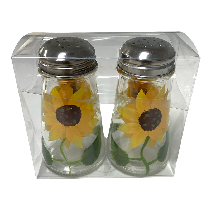 [Australia - AusPower] - Hand Painted Tapered Sunflowers Salt and Pepper Shaker Set 