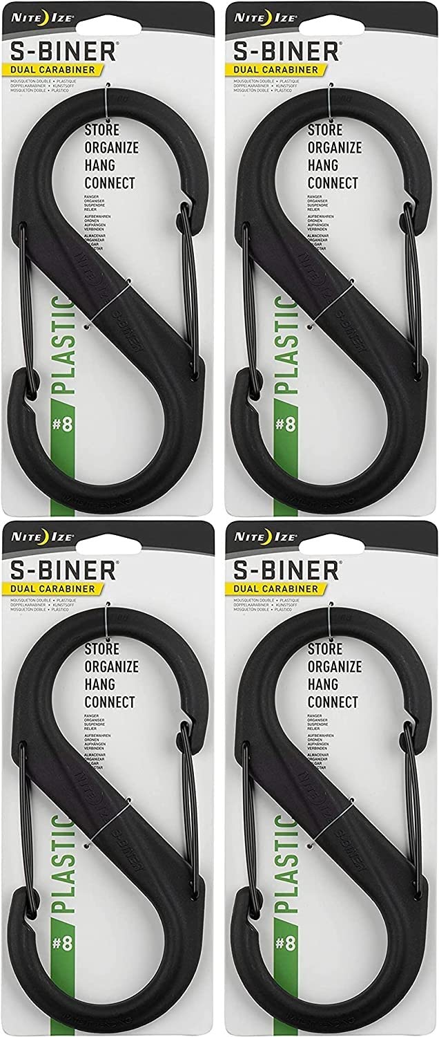 [Australia - AusPower] - Nite Ize SBP8-03-01BG S-Biner Carabiner, Size #8, Black 