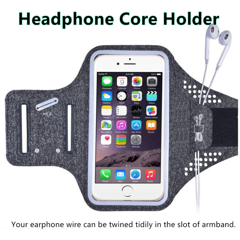 [Australia - AusPower] - Sweatproof Cell Phone Armband Case Running Holder for iPhone 13 Pro Max, 13 Pro, 13, 12 Pro Max, 12 Pro, 12, for Samsung Galaxy A73 5G, A53 5G, A33 5G, S22 5G, S22+ 5G, S22 Ultra 5G, S21 FE 5G Grey 