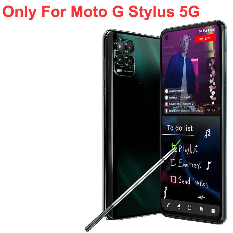 [Australia - AusPower] - Black for Moto G Stylus 5G Pen Stylus Touch Screen Stylus Pen Replacement Parts for Motorola Moto G Stylus 5G XT2131 + Sim Eject Pin Needle 