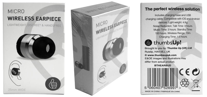 [Australia - AusPower] - Single Bluetooth Micro Wireless Earpiece for All Smartphone,Earbuds,Lightweight 2.5cm,Discrete,Handsfree 