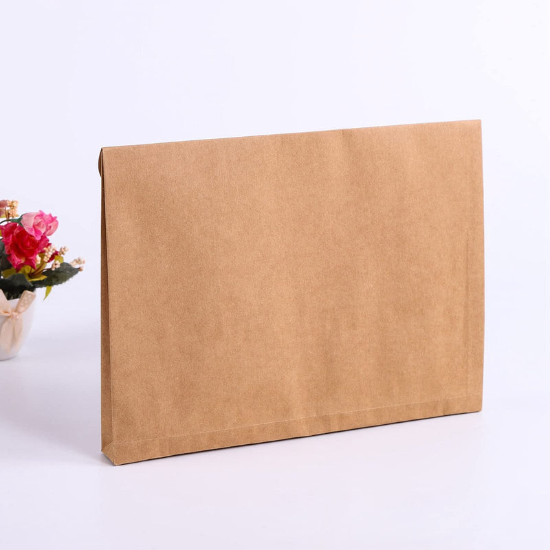 [Australia - AusPower] - VANRA Expanding Kraft Envelope File Folders Project Pockets Filing File Bag Document Organizer for A4 Letter Size Paper with Velcro Closure, Pack of 5 (Kraft Brown) Kraft Brown 
