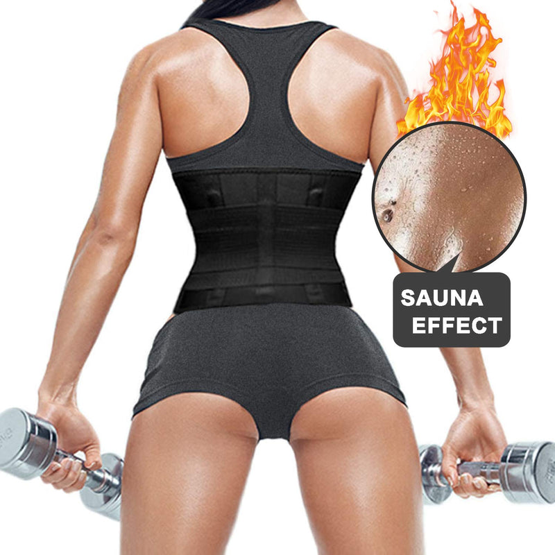 [Australia - AusPower] - Jueachy Waist Trainer for Women Breathable Waist Trimmer Belly Band Stomach Shaper for Women Small Black 