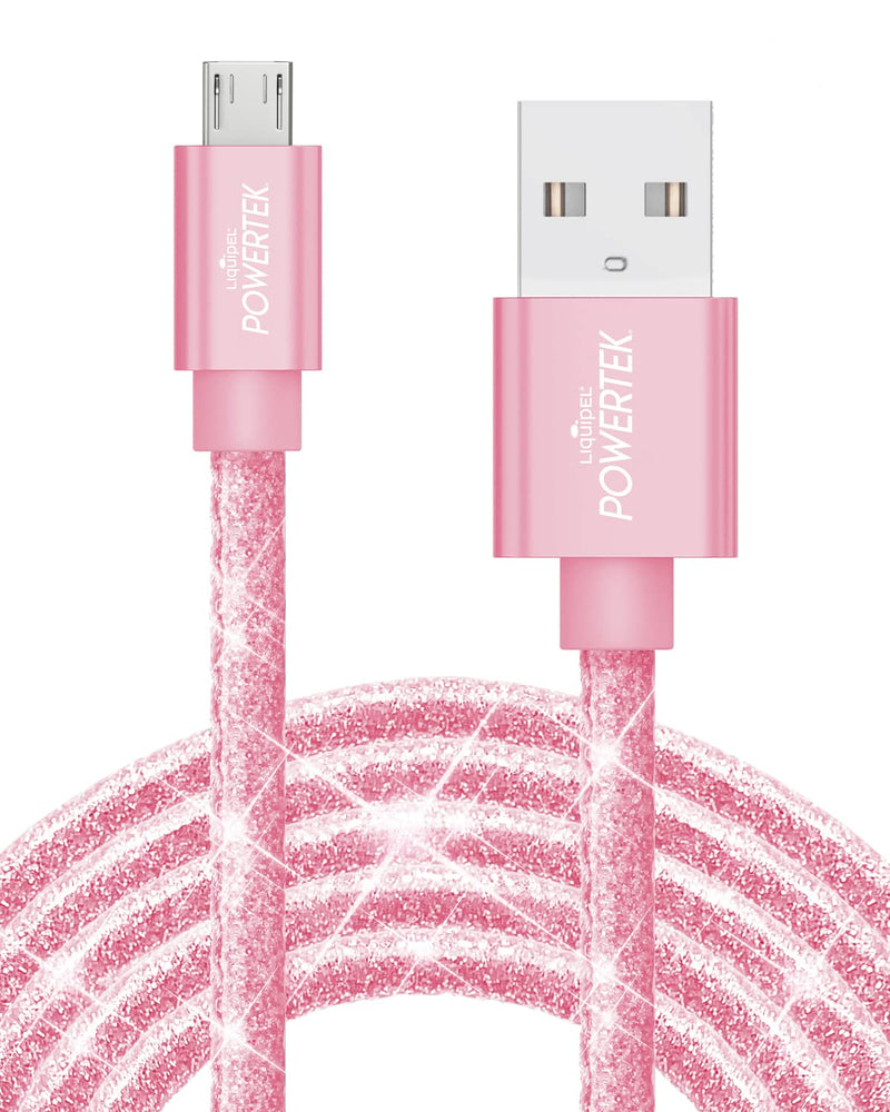 [Australia - AusPower] - Liquipel Powertek Micro USB Charger Cable for Cell Phones & Electronic Devices, 6FT (Pink) Pink 