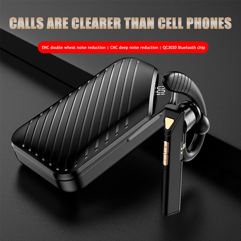 [Australia - AusPower] - K3 Bluetooth Headset V5.1, [Upgraded] Single-Ear Bluetooth Earpiece 108 Hrs Playtime with Charging Case, Ear Earphones with Noise Canceling Dual-Mic, for Business,Office and Driving, 