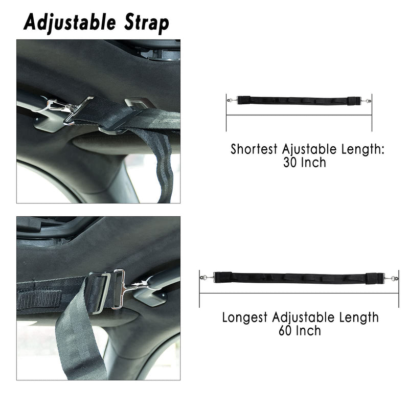 [Australia - AusPower] - Dr.Fish Vehicle Fishing Rod Holder 7 Rod Capacity, Heavy Duty Nylon Adjustable 30-60 Inch, Car Rod Carrier Fishing Pole Rack Belt Strap for SUV Trucks Vans 29-60" 