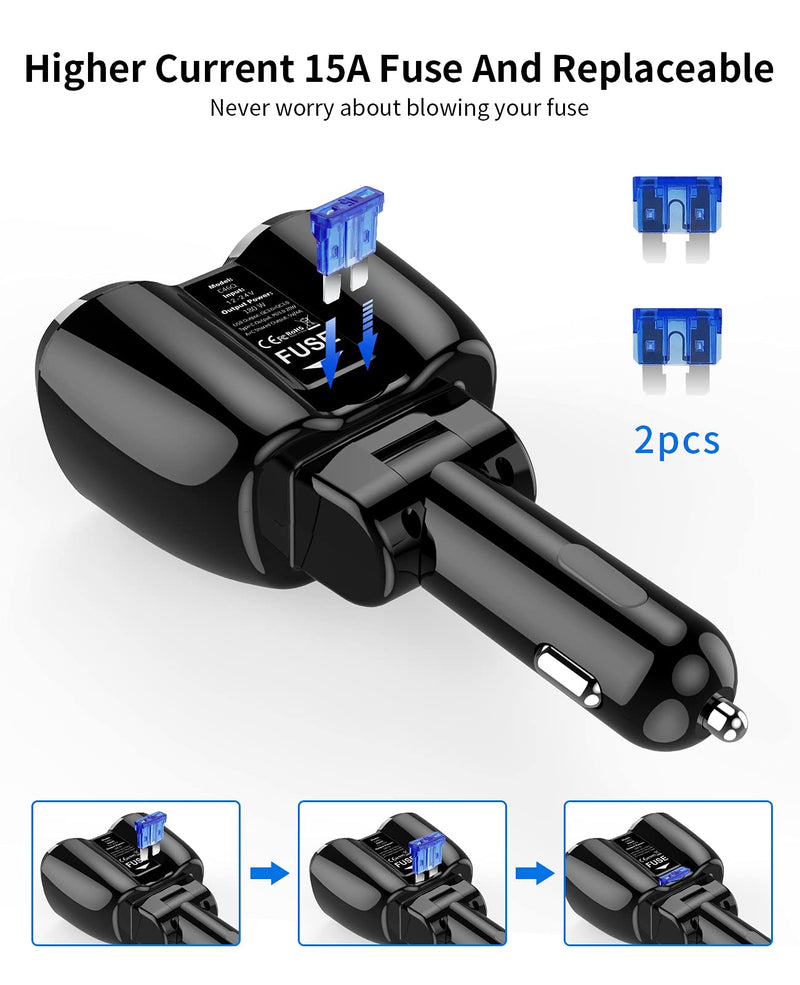 [Australia - AusPower] - 【Upgraded】 Cigarette Lighter Splitter, SUPERONE 180W 2-Socket Cigarette Lighter Adapter with Dual QC3.0 and 20W PD USB C Car Charger Splitter for GPS/Dash Cam/Laptop/iPad/iPhone 13 Pro Max/13/12/11 