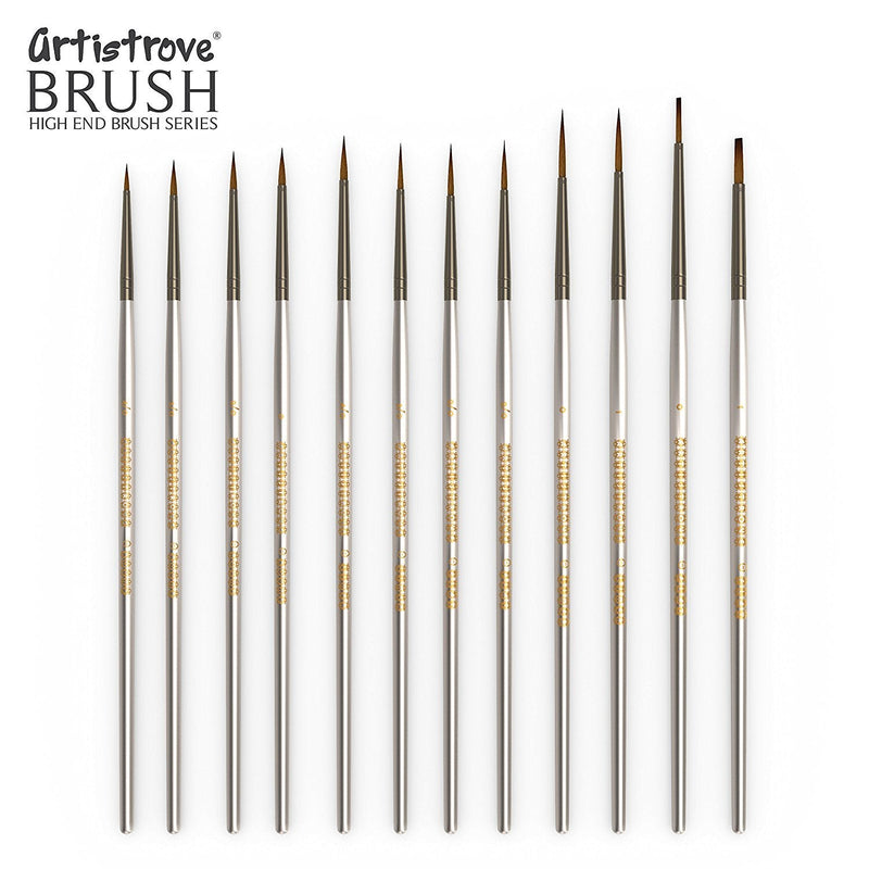 [Australia - AusPower] - The Official Paint by Numbers Brush by Artistrove - 12 Amazing Fine Detailing Paint Brushs for Adults with a Need for Precision, Get Your Set of The Master Class Brushes to Perfect Your Passion! 