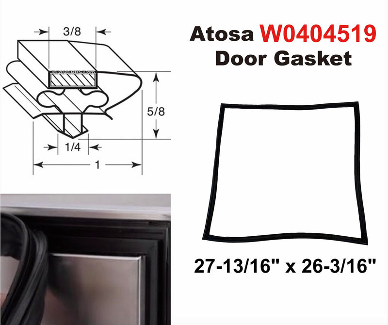 [Australia - AusPower] - Atosa W0404519 Door Gasket 27-13/16" x 26-3/16", Easy Installation & Use 