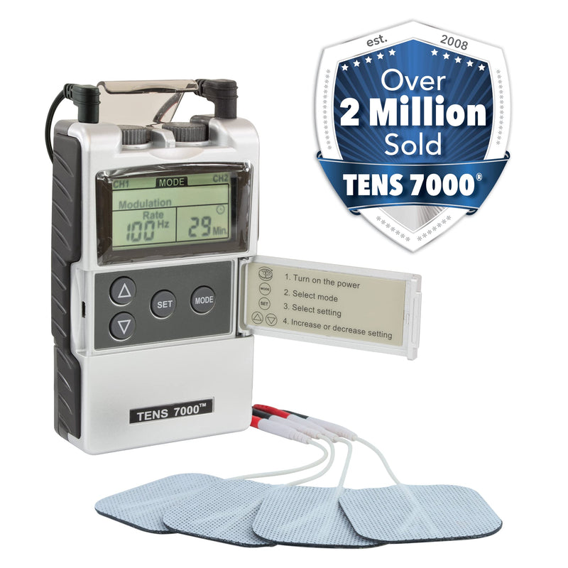 [Australia - AusPower] - TENS 7000 Digital TENS Unit With Accessories - TENS Unit Muscle Stimulator For Back Pain, General Pain Relief, Neck Pain, Muscle Pain 