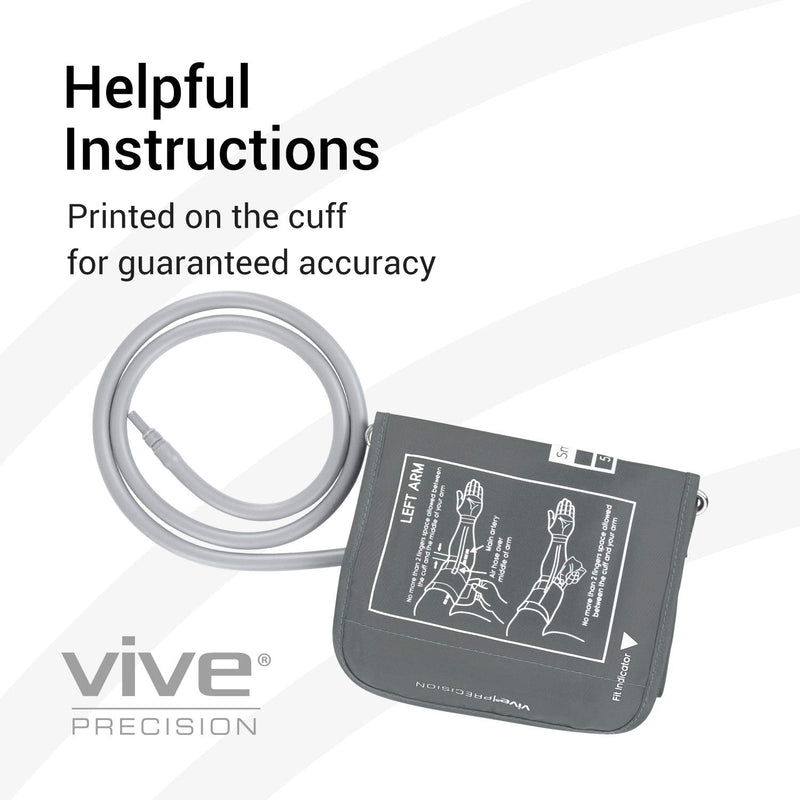 [Australia - AusPower] - Vive Precision Replacement Cuff - for Automatic Blood Pressure Monitor and Digital Machine - Sized for Upper Arm Circumference 15 to 24 Centimeters - for Adults, Seniors, Elderly (Small) Small (Pack of 1) 