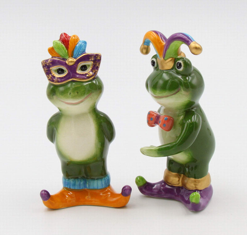 [Australia - AusPower] - Cosmos Gifts Mardi Gras Frogs Salt and Pepper, Multicolored 