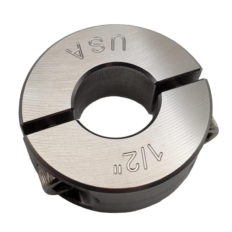 [Australia - AusPower] - Coastal Shaft Collars - 0.50" Bore Diameter - Clamping Two Piece Shaft Collar - 303 Stainless Steel (1 Pack) 1 