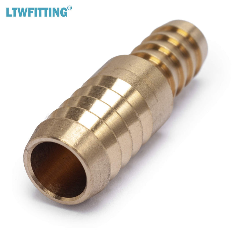 [Australia - AusPower] - LTWFITTING Brass Barb Hose Reducing Splicer Mender 3/8-Inch ID Hose x 1/2-Inch ID Hose Fitting Air Water Fuel Boat(Pack of 5) 