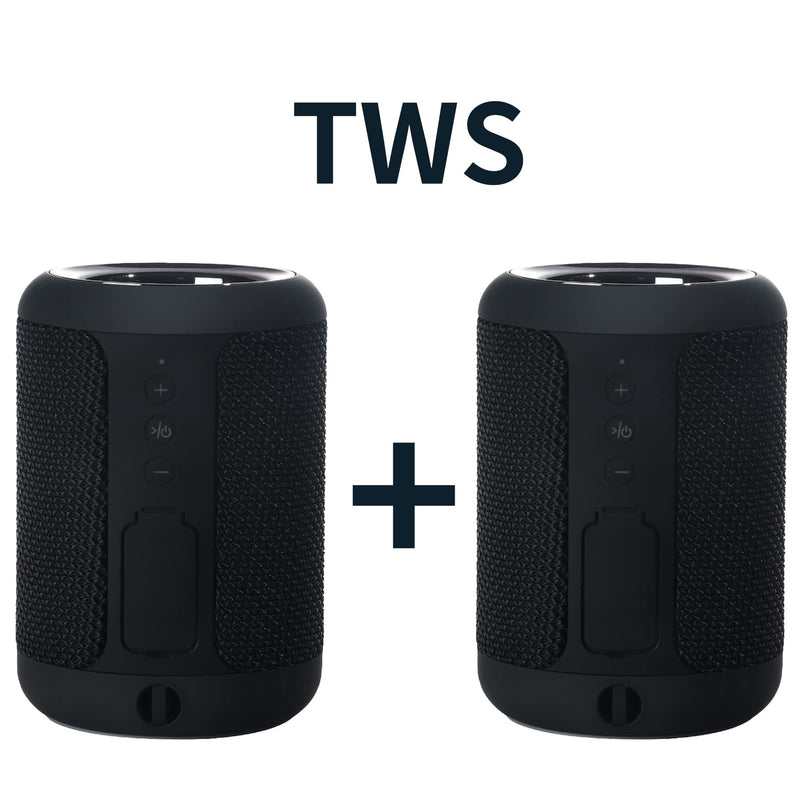 [Australia - AusPower] - MAWODE T10 Portable Bluetooth Speakers, ABS Materials IPX5 Waterproof Dual Pairing Fabric 8 Hours Playtime Mini Portable Outdoor Wireless Speaker for Tablet, Laptop, Cellphone, Hiking(Black) Black 