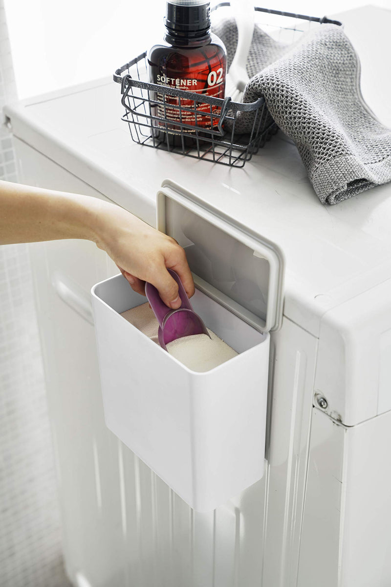 [Australia - AusPower] - Yamazaki Home Plate Magnetic Detergent Pod Container closet storage and organization systems, One Size, White 