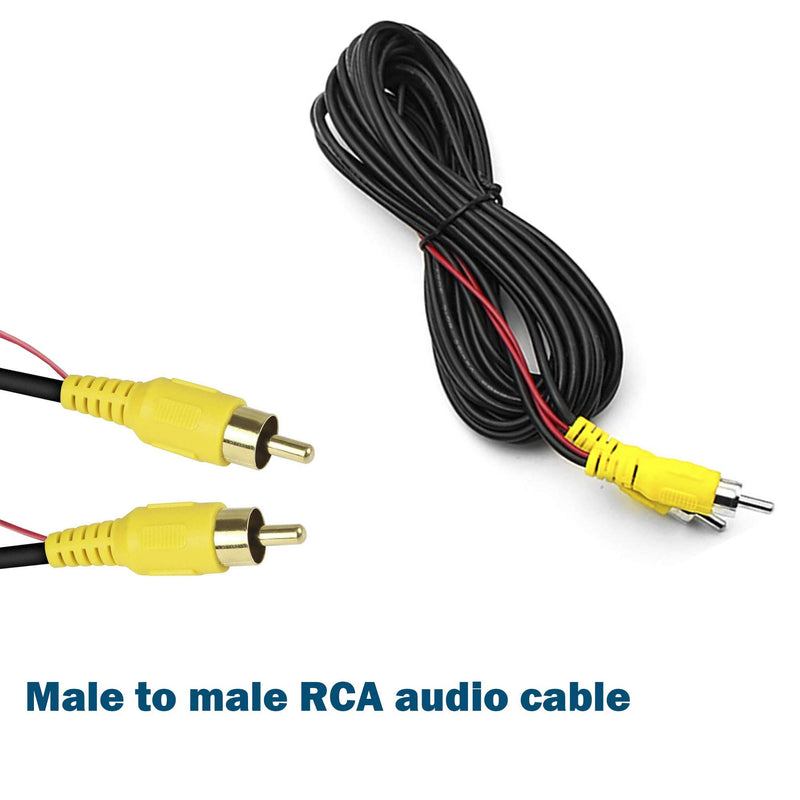 [Australia - AusPower] - Collyon (50FT / 15m) RCA Reverse Rear View Parking Camera Video Cable with Detection Wire,Car Rear View Parking Camera Video and Audio Extension Cable 50-FT 