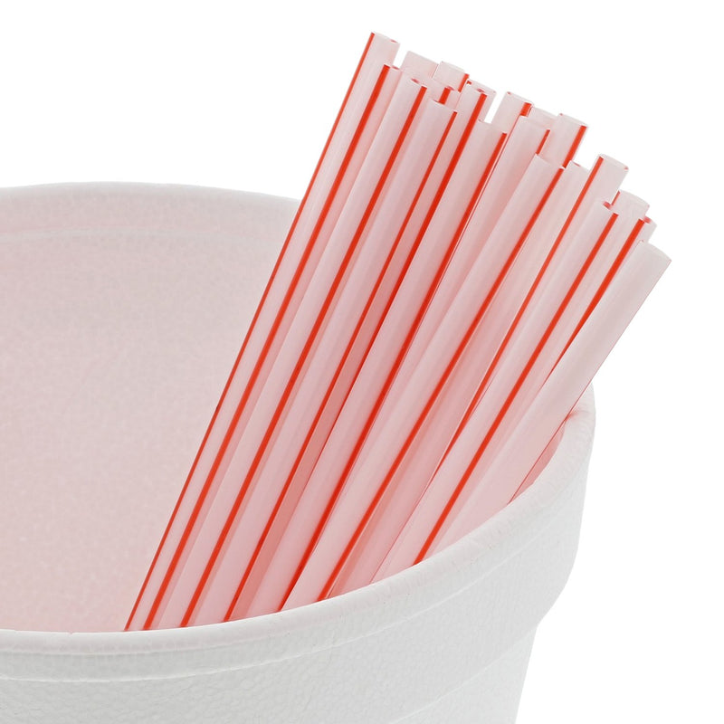 [Australia - AusPower] - Royal 5" White with Red Stripe Sip Straw, Package of 1000 