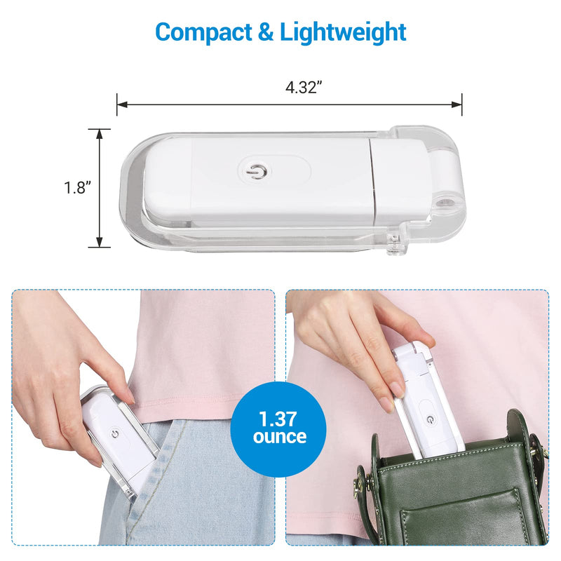 [Australia - AusPower] - DEWENWILS USB Rechargeable Book Reading Light, Warm White + Daylight, LED Eye Care Clip on Book Light for Reading in Bed, Portable Bookmark with Light for Kids, 4 Brightness Adjustable 