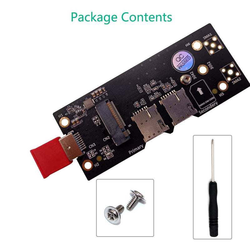 [Australia - AusPower] - HLT NGFF(M.2) to USB 3.0 Adapter with Dual Nano SIM Card Slot for 3G/4G/5G Module 