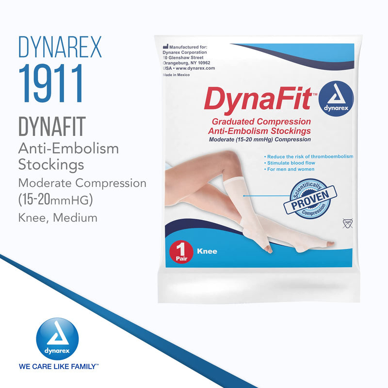 [Australia - AusPower] - Dynarex Dynafit compression stockings, knee - medium, regular,12 pairs 