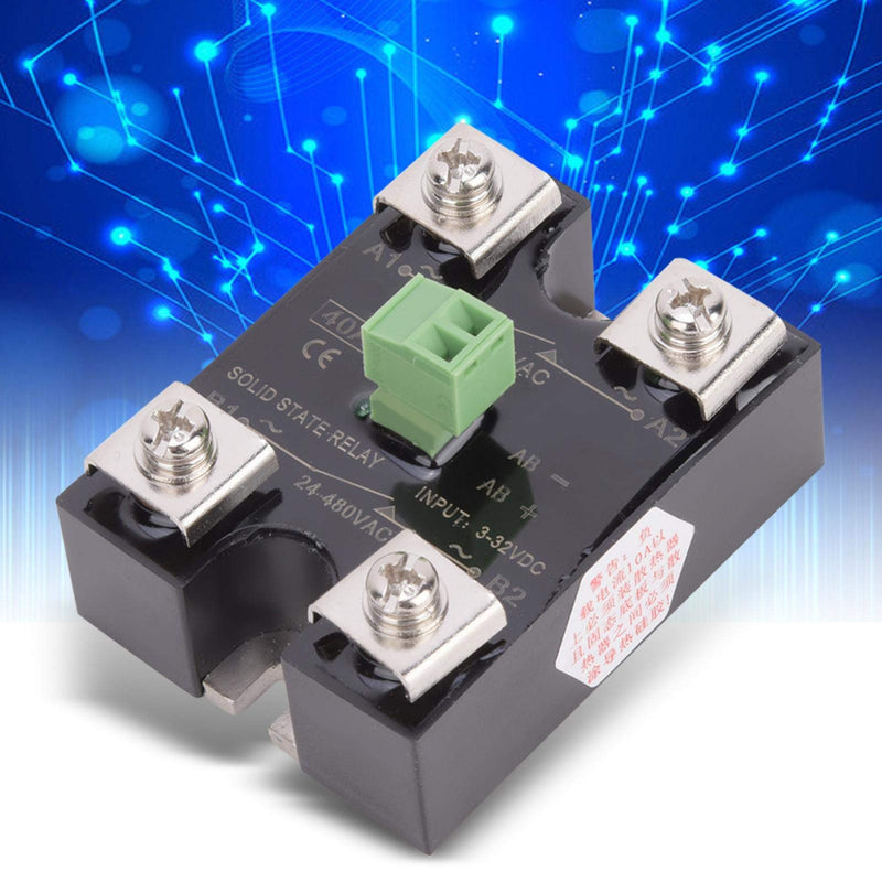[Australia - AusPower] - BERM Solid State Relay, Single Channel DC Control & Dual Channel AC Control SSR Relay 24-480VAC (BERM-DK40DA) BERM-DK40DA 