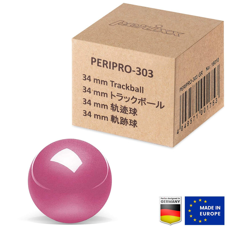 [Australia - AusPower] - Perixx PERIPRO-303 1.34 Inches Trackball - Replacement Ball for M570, PERIMICE-517/520/717/720, and Other Compatible Trackball Mouse (Pink) Glossy Pink 