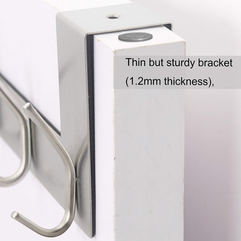 [Australia - AusPower] - WEBI Over The Door Hook,Over Door Towel Rack,Door Hanger,Door Coat Hanger,Over The Door Coat Rack,Door Hooks for Hanging Clothes,Towels,Behind Back of Bathroom,White White 1 Pack 