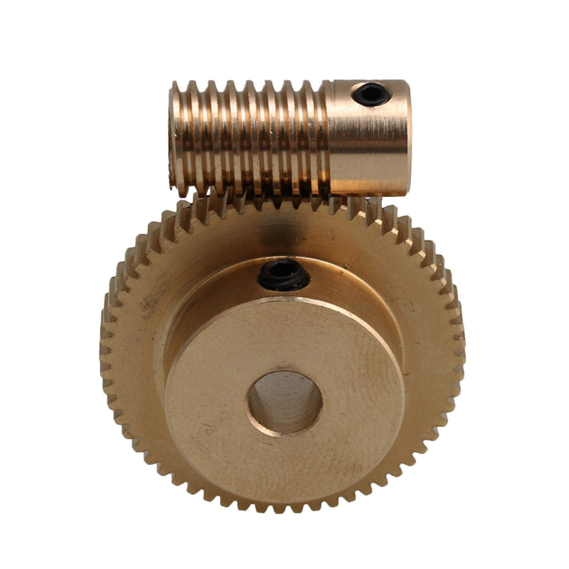 [Australia - AusPower] - CNBTR Yellow 3MM Hole Dia Brass Gear Shaft + 31MM OD 60 T Brass Gear Wheel 0.5 Modulus Set 