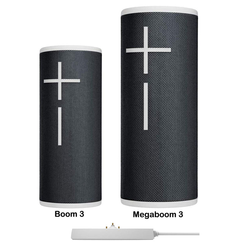 [Australia - AusPower] - Soarking Power Up Charging Dock Compatible with Ultimate Ears UE Boom 3/Megaboom 3/Blast/Megablast(Wall Charger and 5 Feet Cable Included) White 