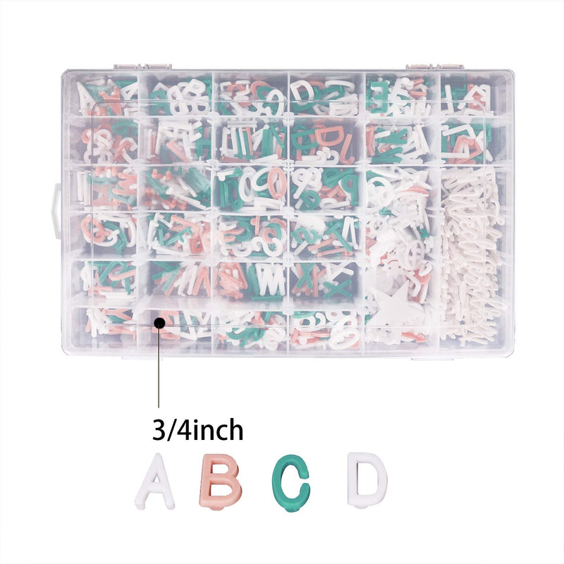 [Australia - AusPower] - Letter Board Letters,697 PRE-Cut Characters (3/4 Inch,In 3 Colors) With Sorting Tray Choice A 
