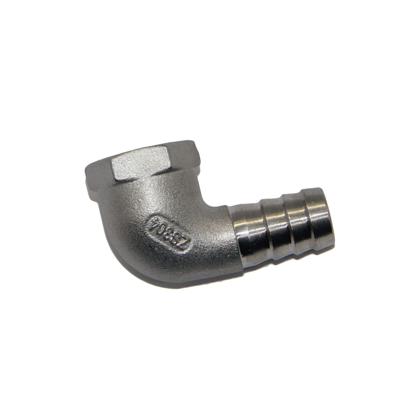 [Australia - AusPower] - Beduan Stainless Steel Elbow Barb Hose 3/4" Hose ID x 1/2" NPT Female Pipe Fittings Water Fuel Air 