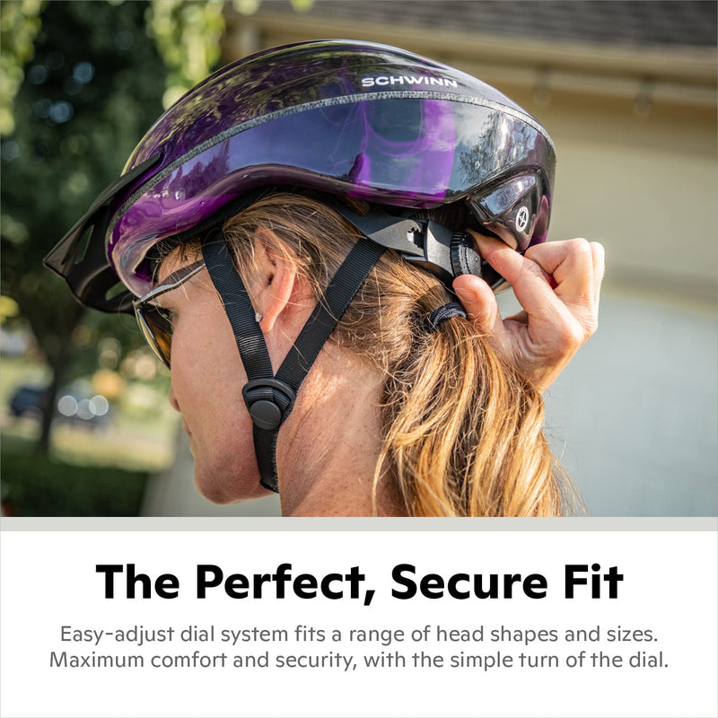 [Australia - AusPower] - Schwinn Intercept Adult/Youth Bike Helmet, 10 Vents, Durable Micro Shell, Adjustable Dial Fit, Multiple Colors Black 