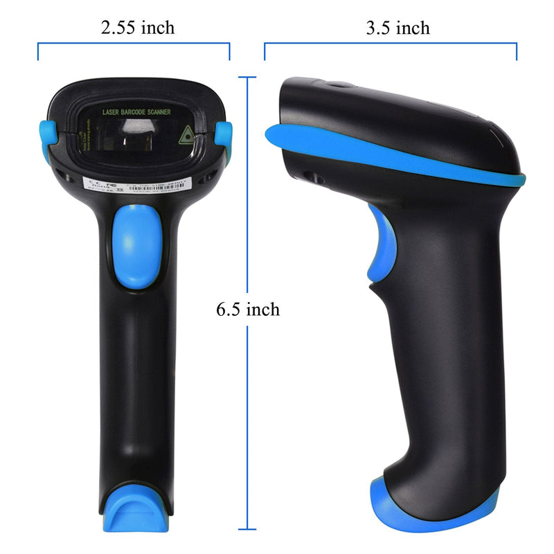 [Australia - AusPower] - WoneNice Barcode Scanner Wireless 2-in-1 (2.4Ghz Wireless+USB 2.0 Wired) Handheld Bar Code Scanner Reader with USB Receiver for Store, Supermarket, Warehouse 
