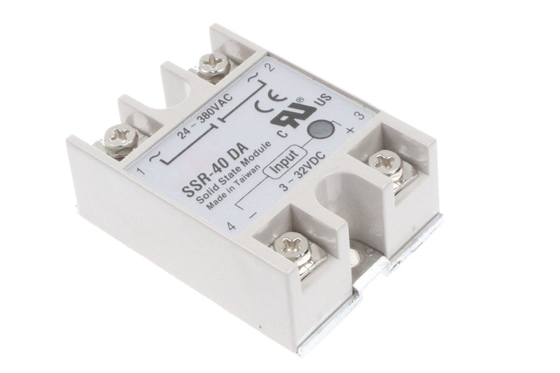 [Australia - AusPower] - NOYITO SSR-40DA Solid State Relay Single Phase Semi-Conductor Relay DC Control AC Input 3-32V DC Output 24-380V AC 