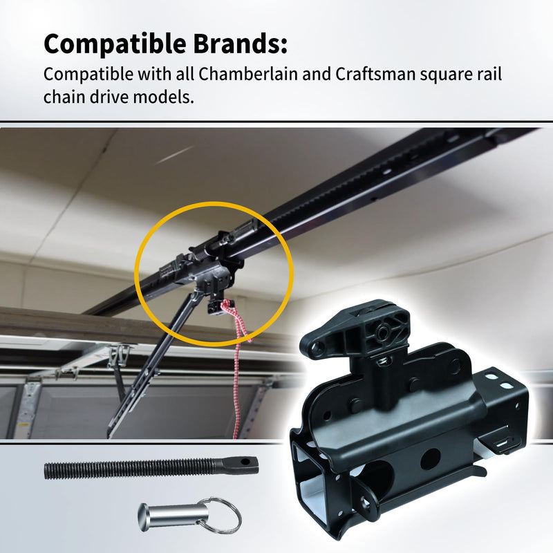 [Australia - AusPower] - Vsttar 41C5141-1 & 41C5141-2 Garage Door Opener Trolley, Compatible with LiftMaster & Chamberlain Chain Drive Garage Door Opener Rail Assemblies 