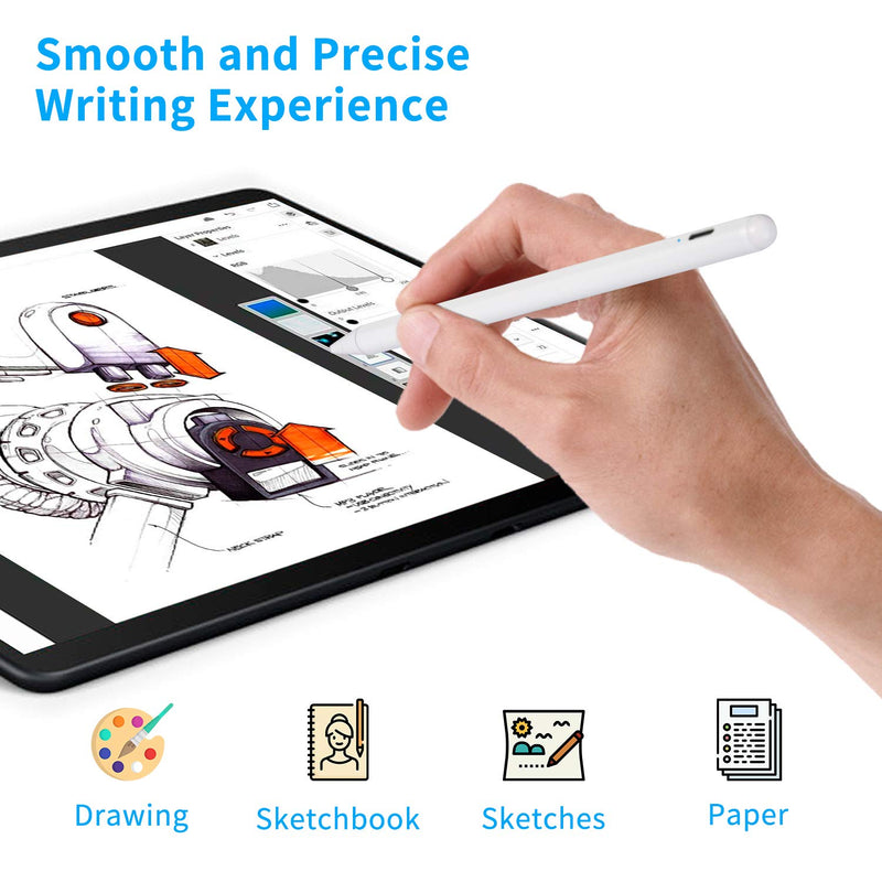 [Australia - AusPower] - Active Stylus Pen for Lenovo C940, Touch-Control and Type-C Rechargeable Digital Pen for Lenovo Yoga C940,Good at Sketching and Note-Taking on Yoga C940 White Drawing Stylus 