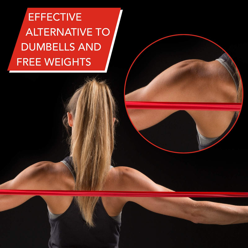[Australia - AusPower] - TheraBand Resistance Bands Set, Professional Non-Latex Elastic Band For Upper & Lower Body Exercise, Strength Training without Weights, Physical Therapy, Pilates, Rehab, Yellow & Red & Green, Beginner 
