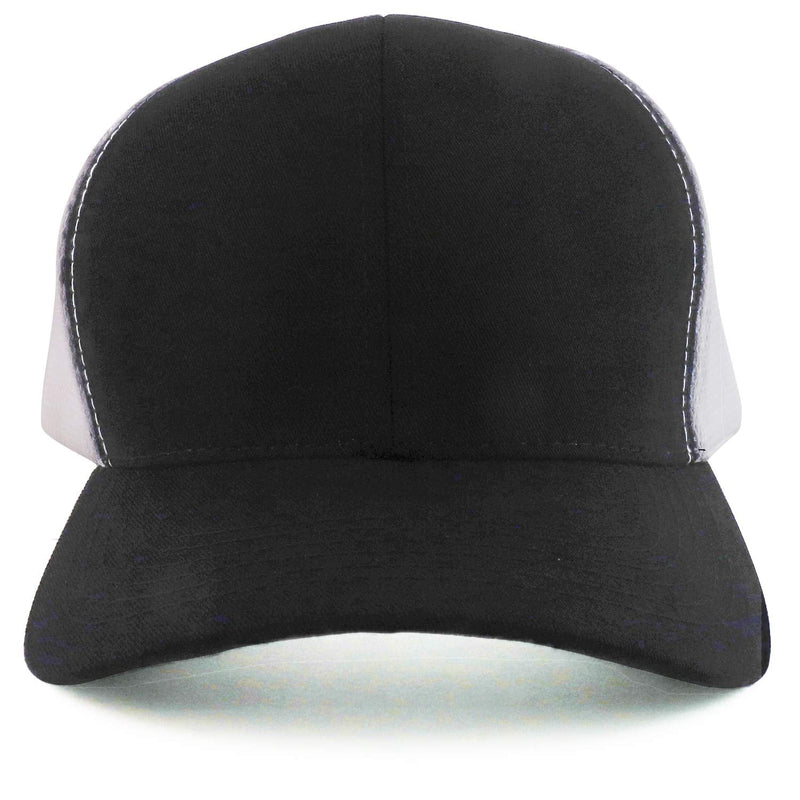 [Australia - AusPower] - Trendy Apparel Shop Oversize XXL Structured Trucker Mesh Baseball Cap XX-Large Black White 