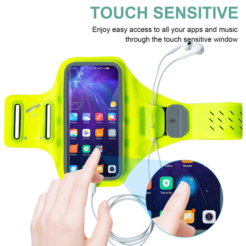 [Australia - AusPower] - Running Cellphone Armband, 5.5" 3D Green Gym Runing Workout Exercise Pouch Phone Holder Arm Band Case with Extra Pocket for Keys, Compatible for iPhone 6/6S/8/7 Plus 