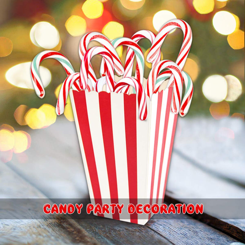 [Australia - AusPower] - Colorful Striped Popcorn Boxes Popcorn Bags Buckets Cardboard Container for Carnival Party Movie Night Supplies 24Pcs 