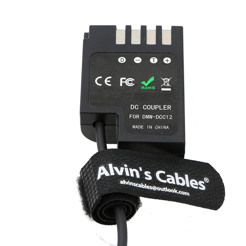 [Australia - AusPower] - Alvin's Cables D-Tap to DMW DCC12 DC Coupler Coiled Cable DMW-BLF19 Dummy Battery Adapter for Panasonic DMC GH3 GH4 GH5 GH5s Camera 