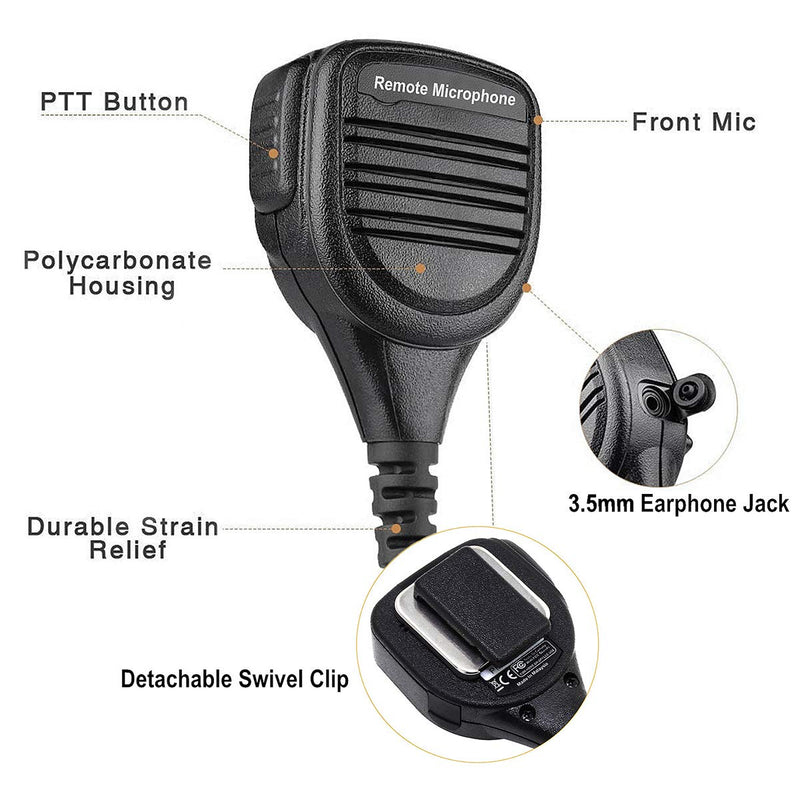 [Australia - AusPower] - abcGoodefg Remote Shoulder Speaker Microphone with 3.5 Jack for Motorola DP2000 DP2400 DP2600 XPR3000 XPR3300 XPR3500 XPR3500e XiR P6600 P6608 P6628 E8600 XiR 8608 